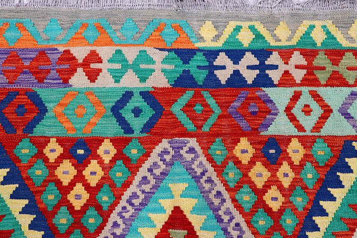 Multi Colored Kilim 8' 2 x 9' 11 - No. 57401 - ALRUG Rug Store