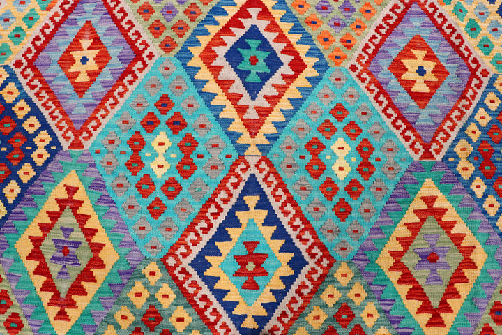 Multi Colored Kilim 8' 2 x 9' 11 - No. 57401 - ALRUG Rug Store