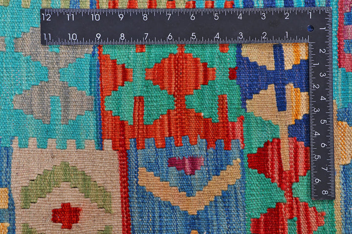 Multi Colored Kilim 8' 2 x 9' 11 - No. 57401 - ALRUG Rug Store
