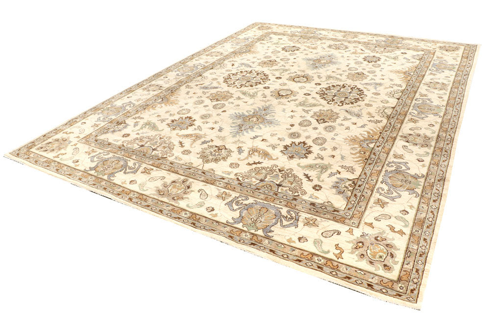 Cornsilk Ziegler 8' 10 x 11' 10 - No. 57488 - ALRUG Rug Store