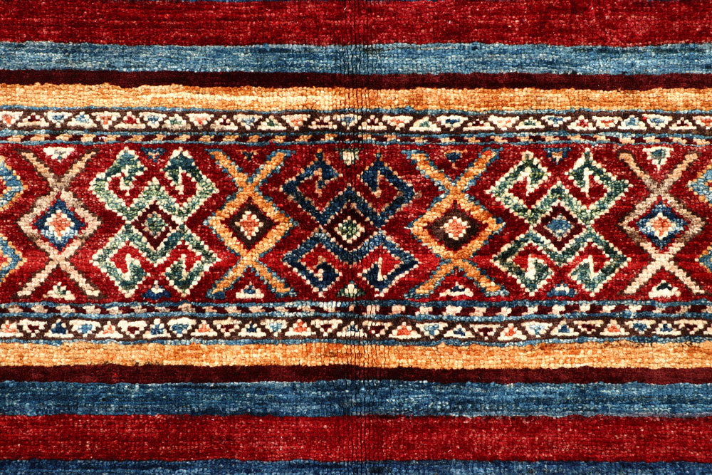 Multi Colored Kazak 3' 3 x 4' 11 - No. 57536 - ALRUG Rug Store
