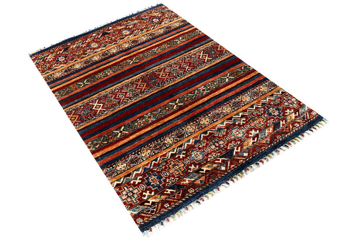 Multi Colored Kazak 3' 3 x 4' 11 - No. 57536 - ALRUG Rug Store