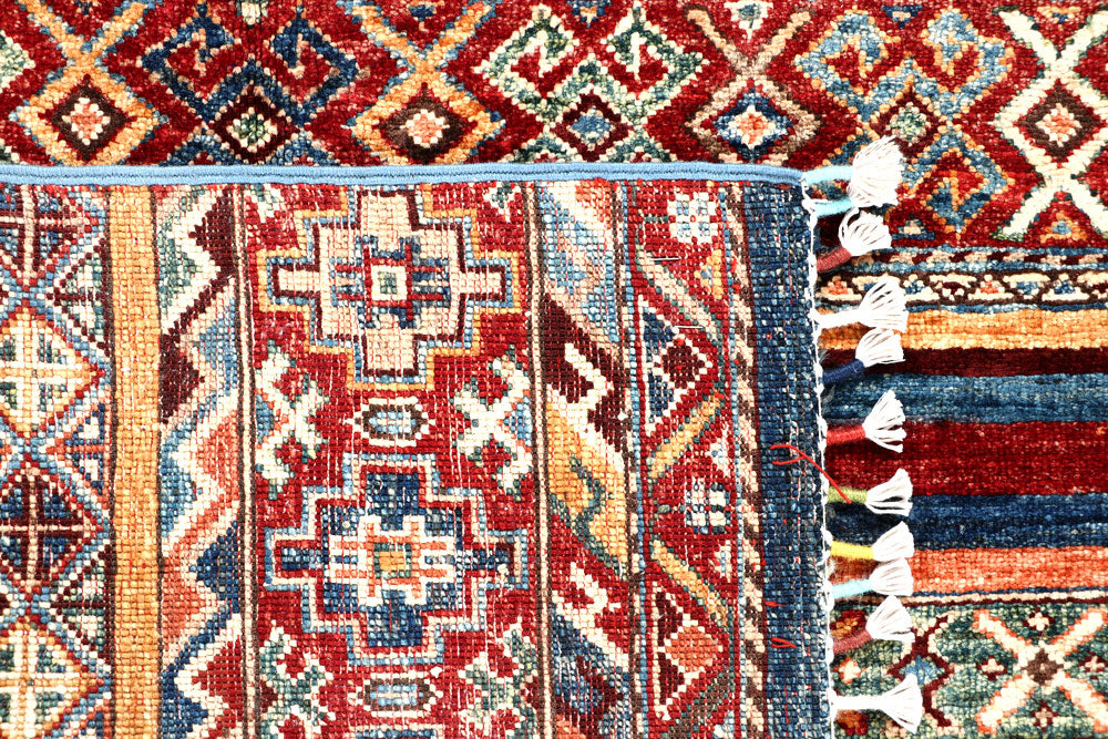 Multi Colored Kazak 3' 3 x 4' 11 - No. 57536 - ALRUG Rug Store