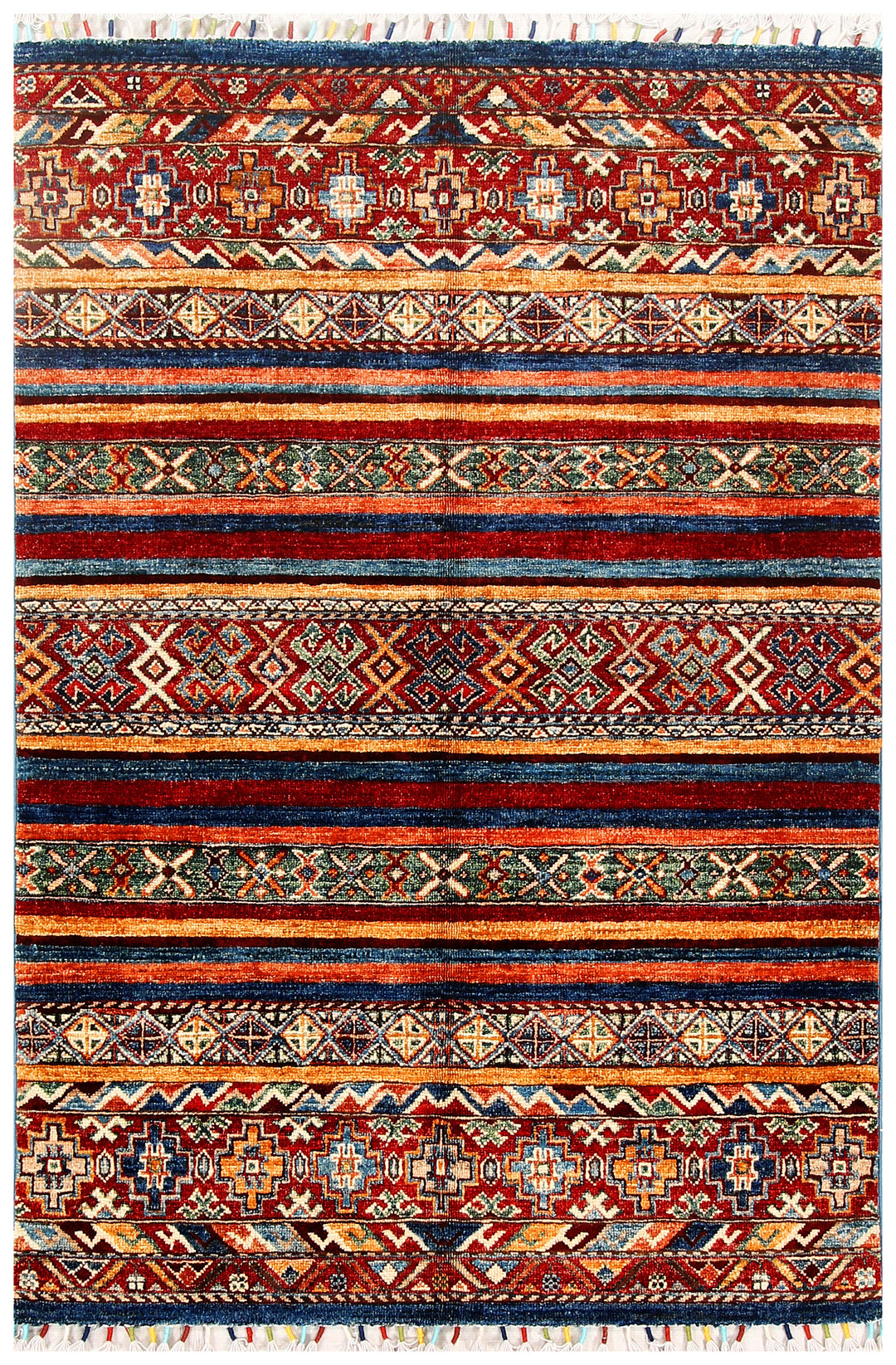 Multi Colored Kazak 3' 3 x 4' 11 - No. 57536 - ALRUG Rug Store