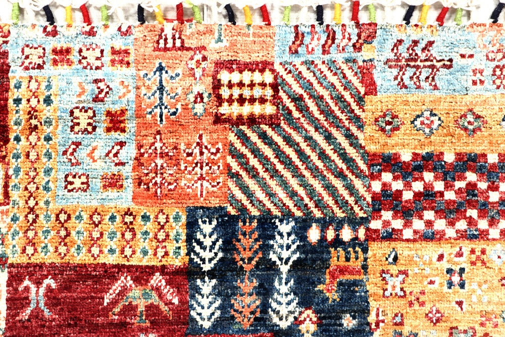 Multi Colored Kazak 2' 7 x 8' 11 - No. 57568 - ALRUG Rug Store