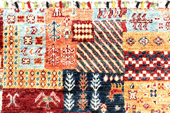 Multi Colored Kazak 2' 7 x 8' 11 - No. 57568 - ALRUG Rug Store