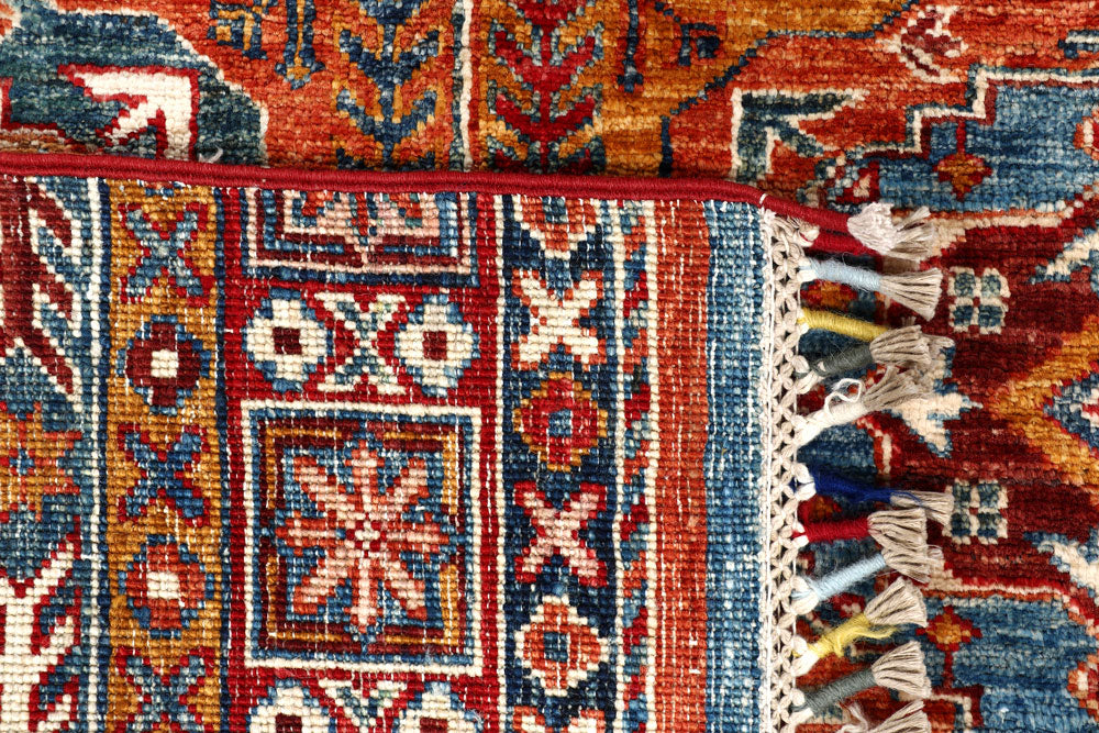 Multi Colored Kazak 2' 6 x 11' 10 - No. 57577 - ALRUG Rug Store
