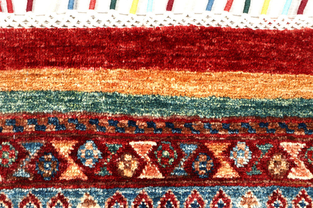 Multi Colored Kazak 2' x 8' 6 - No. 57597 - ALRUG Rug Store