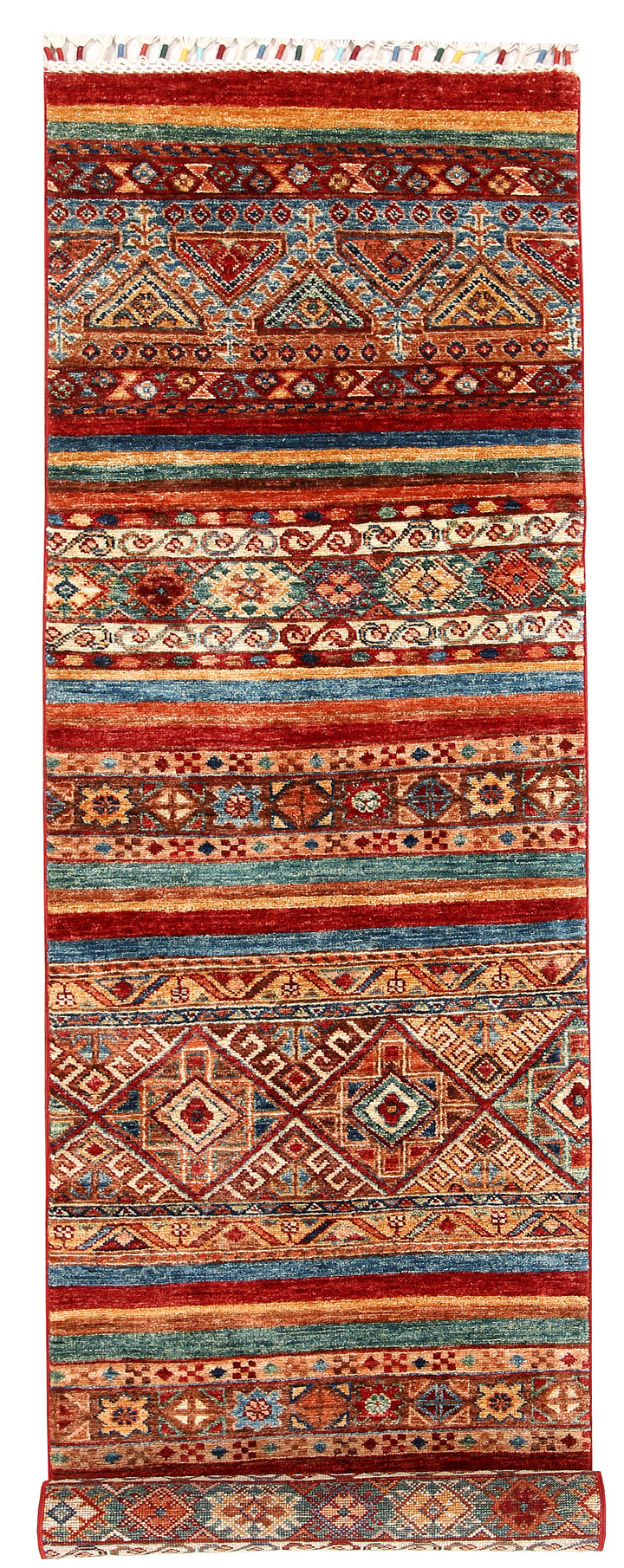 Multi Colored Kazak 2' x 8' 6 - No. 57597 - ALRUG Rug Store