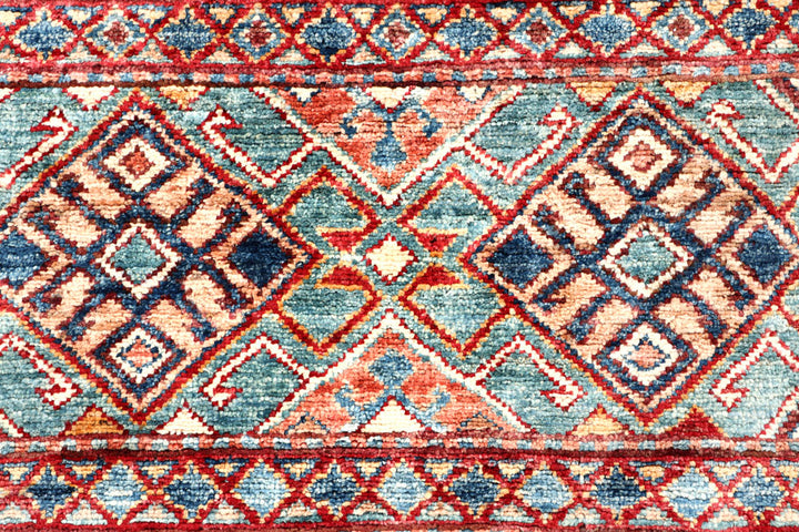 Multi Colored Kazak 1' 11 x 6' 11 - No. 57598 - ALRUG Rug Store
