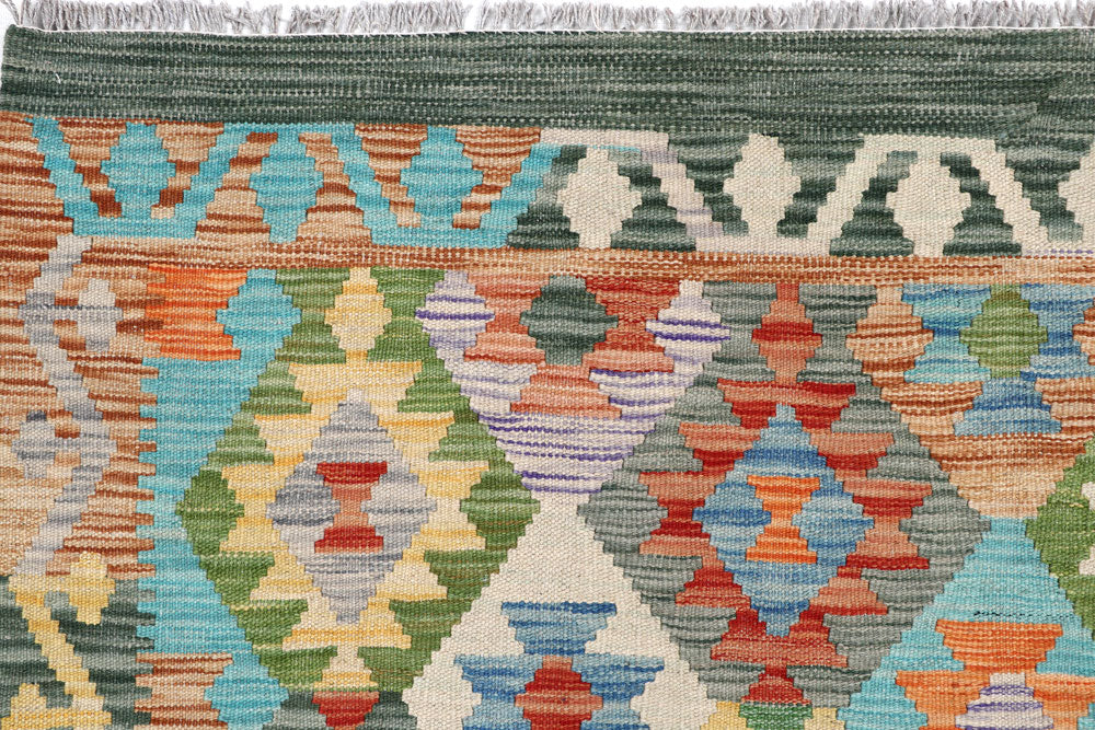 Multi Colored Kilim 5' 6 x 8' - No. 57742 - ALRUG Rug Store
