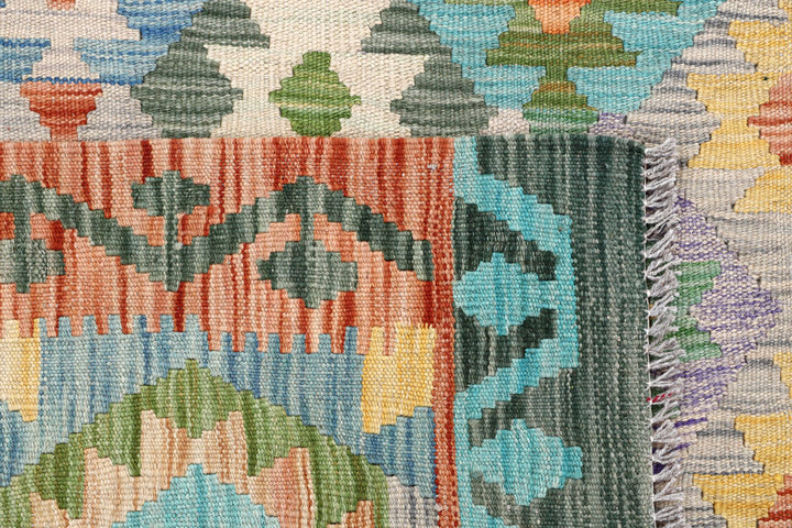 Multi Colored Kilim 5' 6 x 8' - No. 57742 - ALRUG Rug Store