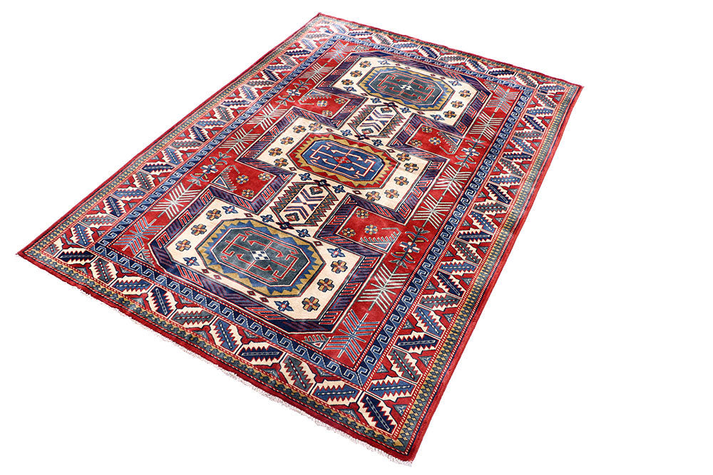 Orange Red Shirvan 4' 6 x 6' 4 - No. 57794 - ALRUG Rug Store
