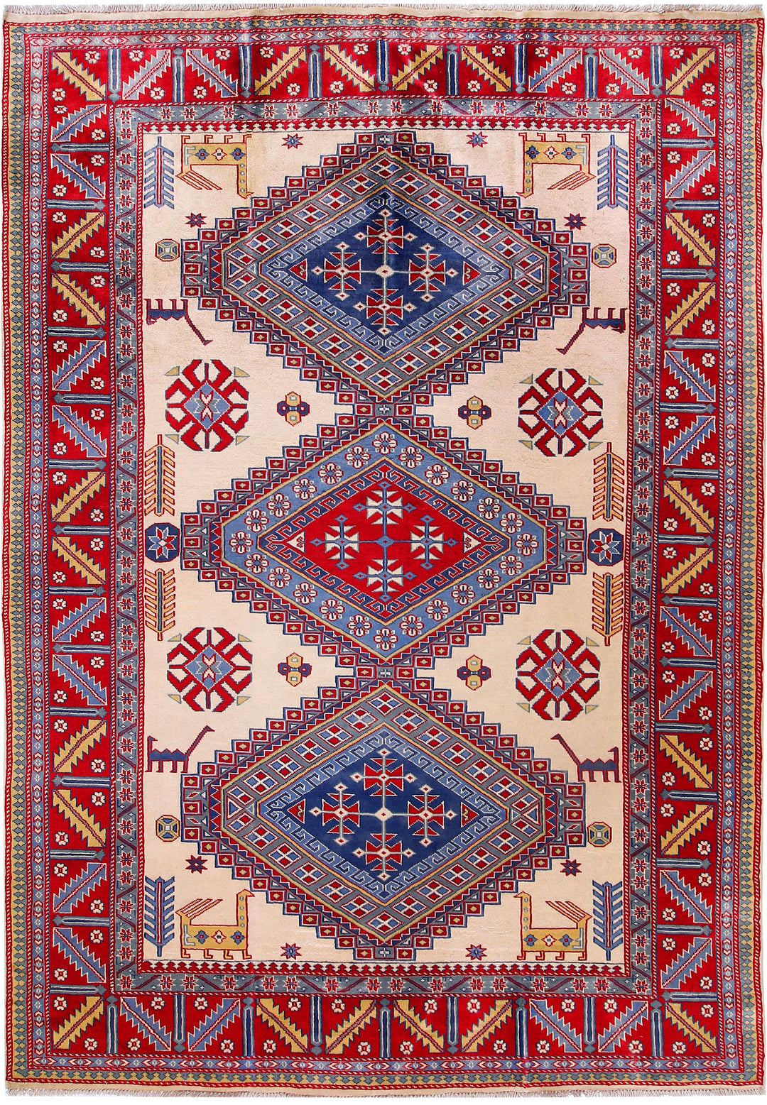 Blanched Almond Shirvan 5' 2 x 7' 4 - No. 57797 - ALRUG Rug Store