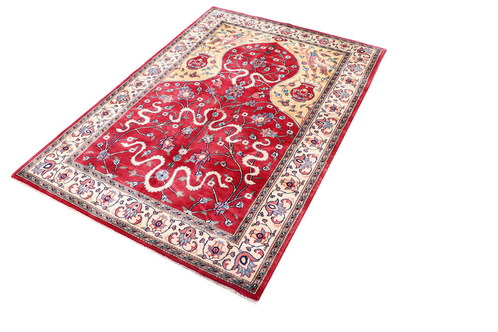 Crimson Prayer 4' 2 x 6' 1 - No. 57800 - ALRUG Rug Store