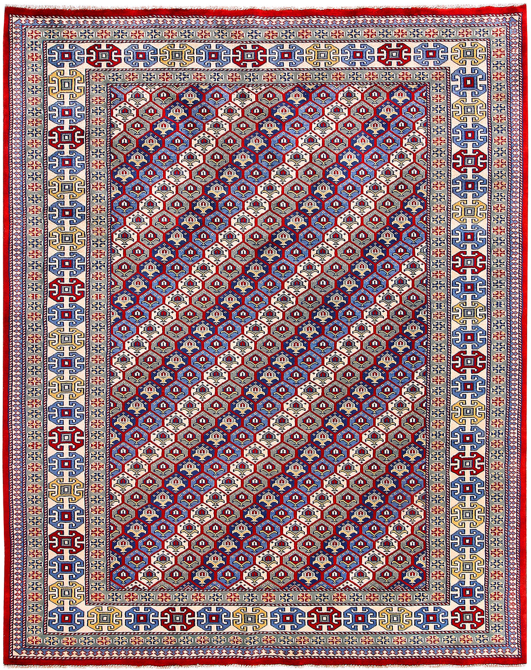Multi Colored Shirvan 5' 6 x 6' 10 - No. 57806 - ALRUG Rug Store