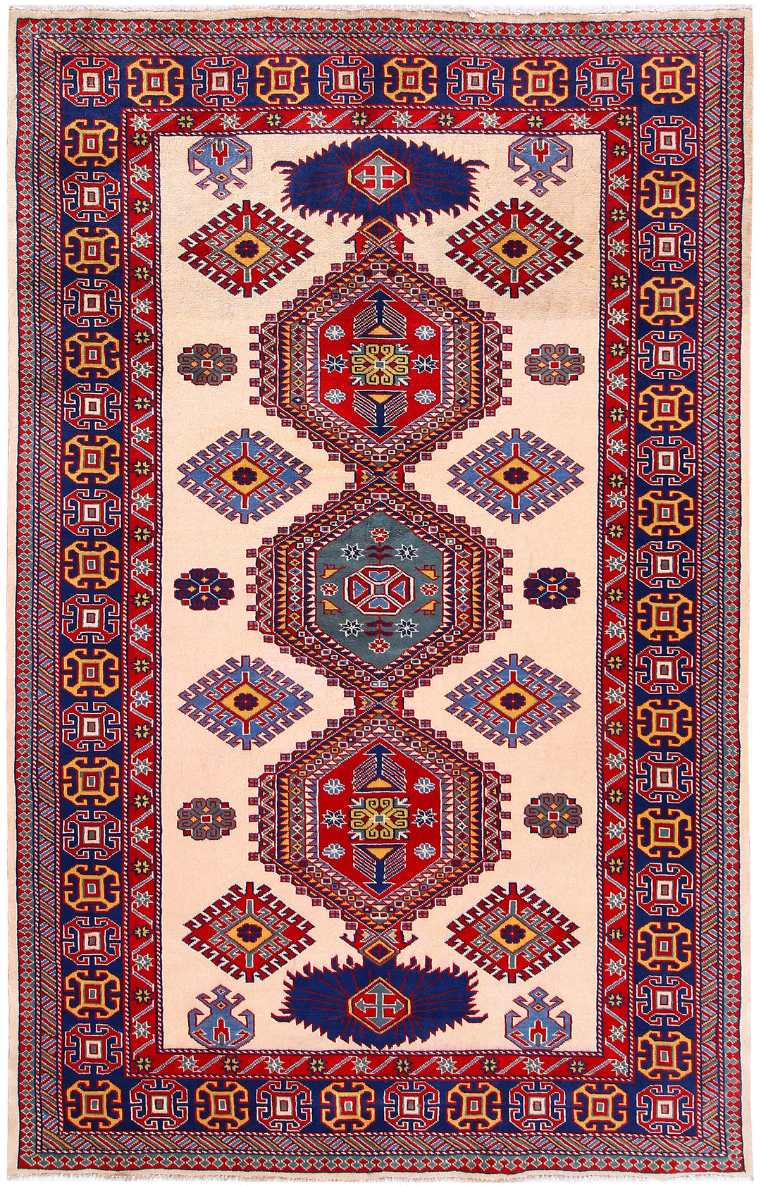 Blanched Almond Shirvan 4' 6 x 7' - No. 57809 - ALRUG Rug Store