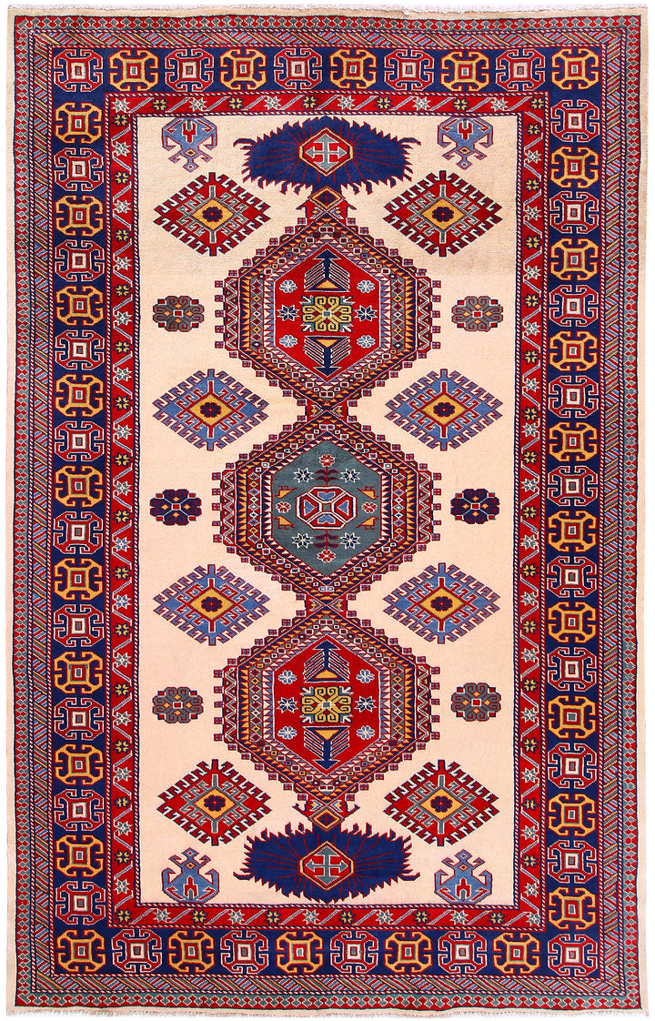 Blanched Almond Shirvan 4' 6 x 7' - No. 57809 - ALRUG Rug Store