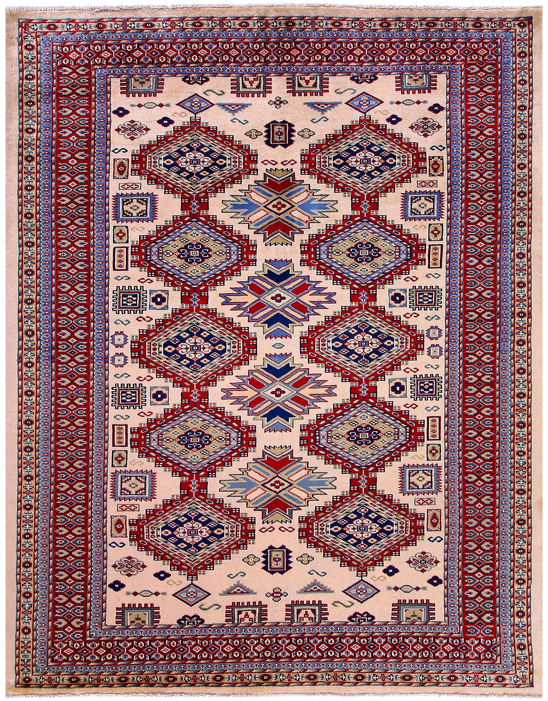 Antique White Shirvan 4' 9 x 5' 11 - No. 57810 - ALRUG Rug Store