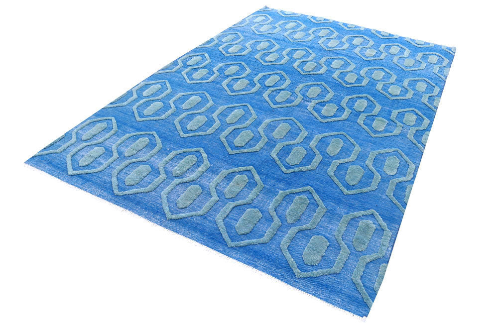 Dodger Blue Barjasta 6' x 9' 2 - No. 57822 - ALRUG Rug Store