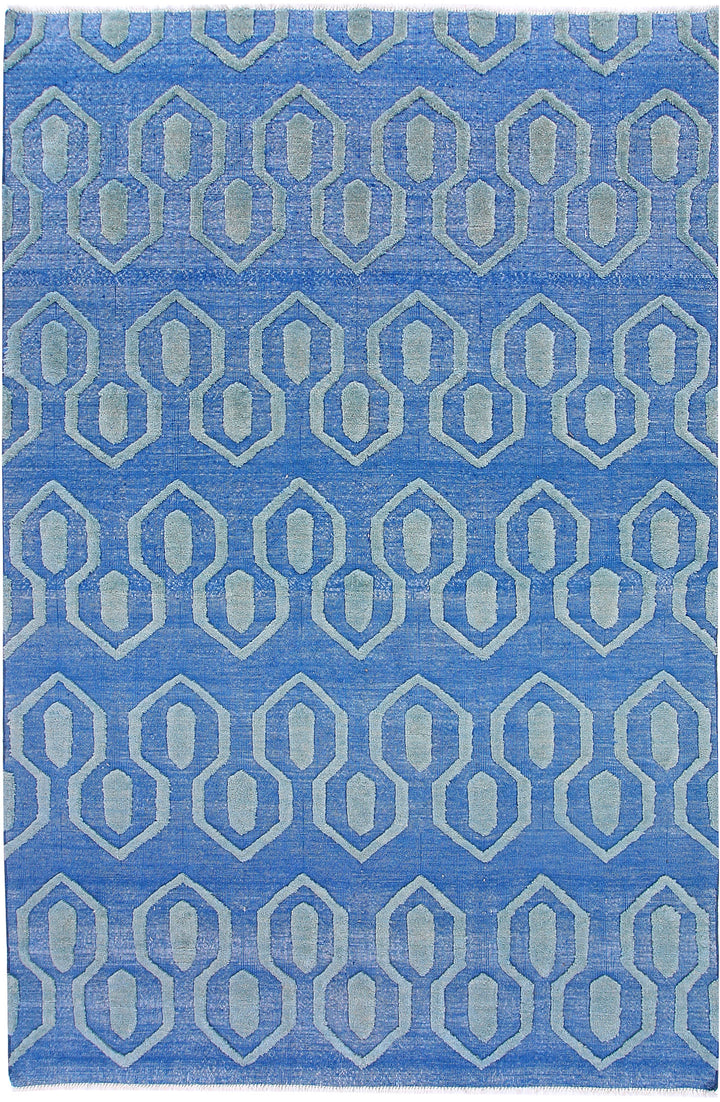 Dodger Blue Barjasta 6' x 9' 2 - No. 57822 - ALRUG Rug Store