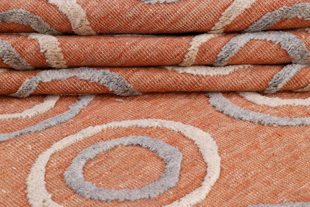 Light Salmon Barjasta 9' x 11' 10 - No. 57825 - ALRUG Rug Store