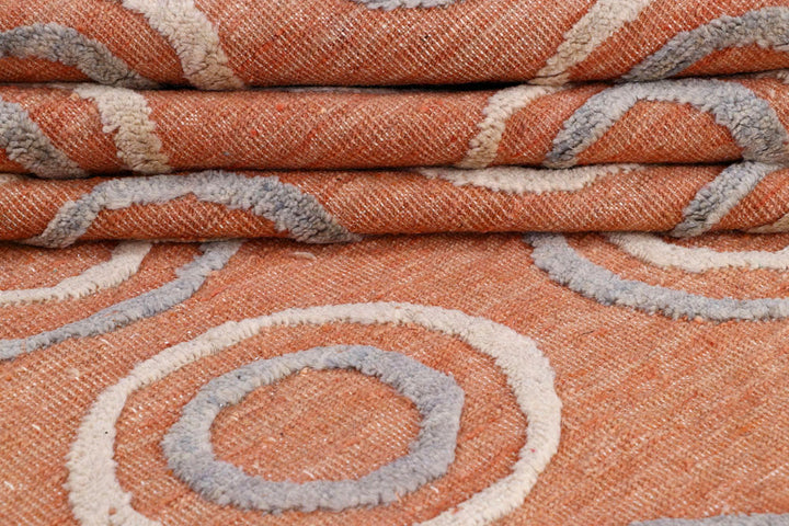 Light Salmon Barjasta 9' x 11' 10 - No. 57825 - ALRUG Rug Store