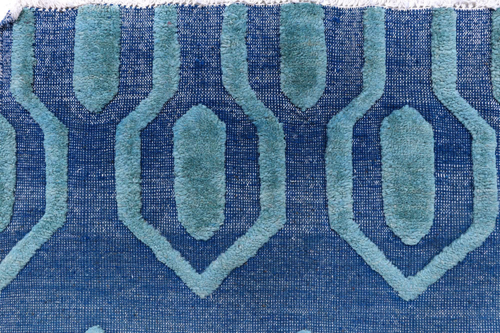 Royal Blue Barjasta 8' 10 x 11' 9 - No. 57826 - ALRUG Rug Store