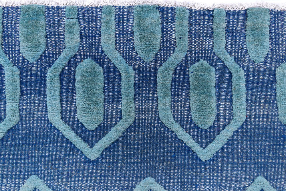 Royal Blue Barjasta 8' 10 x 11' 9 - No. 57826 - ALRUG Rug Store