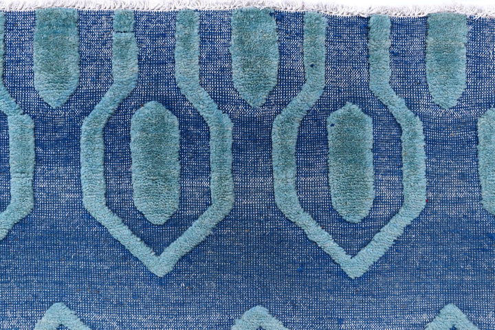 Royal Blue Barjasta 8' 10 x 11' 9 - No. 57826 - ALRUG Rug Store