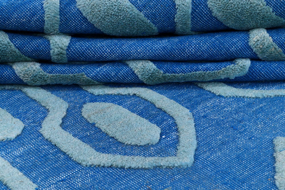 Royal Blue Barjasta 8' 10 x 11' 9 - No. 57826 - ALRUG Rug Store