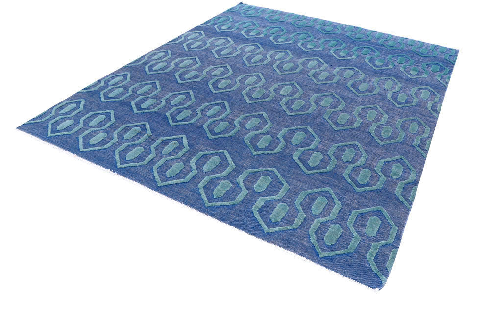 Steel Blue Barjasta 8' x 9' 8 - No. 57831 - ALRUG Rug Store
