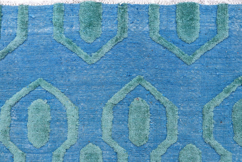 Cornflower Blue Barjasta 8' 11 x 11' 10 - No. 57838 - ALRUG Rug Store