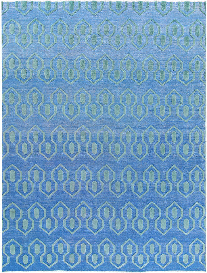 Cornflower Blue Barjasta 8' 11 x 11' 10 - No. 57838 - ALRUG Rug Store