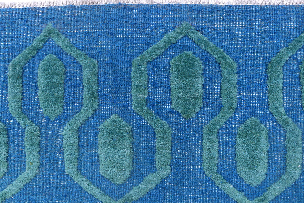 Dodger Blue Barjasta 10' x 14' 3 - No. 57847 - ALRUG Rug Store