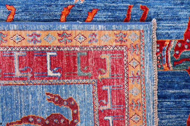 Dodger Blue Pictorial 6' 9 x 9' 9 - No. 57956 - ALRUG Rug Store
