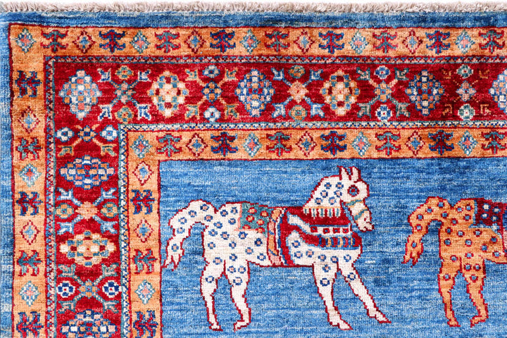 Dodger Blue Pictorial 8' x 10' 2 - No. 57957 - ALRUG Rug Store