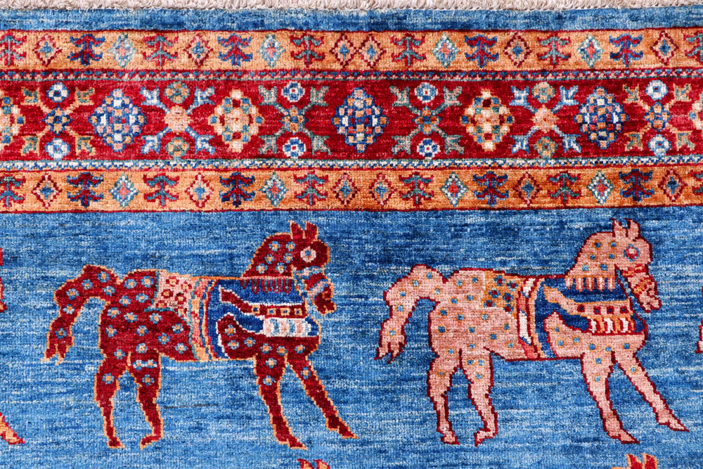 Dodger Blue Pictorial 8' x 10' 2 - No. 57957 - ALRUG Rug Store