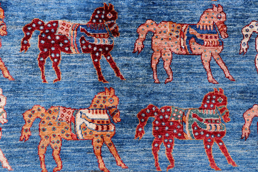 Dodger Blue Pictorial 8' x 10' 2 - No. 57957 - ALRUG Rug Store