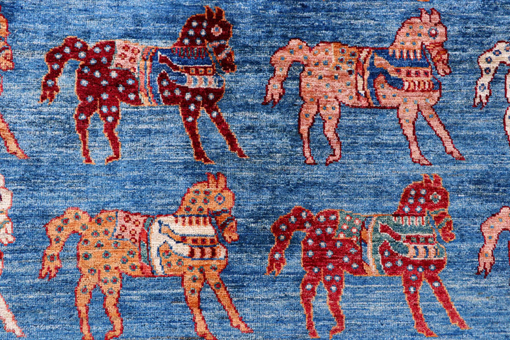 Dodger Blue Pictorial 8' x 10' 2 - No. 57957 - ALRUG Rug Store