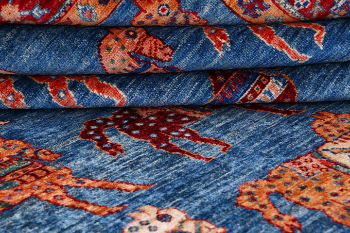 Dodger Blue Pictorial 8' x 10' 2 - No. 57957 - ALRUG Rug Store