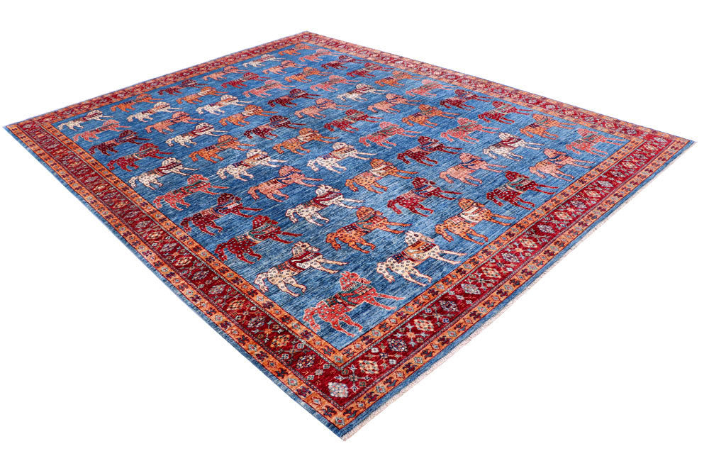 Dodger Blue Pictorial 8' x 10' 2 - No. 57957 - ALRUG Rug Store