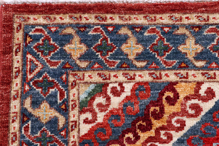 Multi Colored Kazak 4' x 6' - No. 58055 - ALRUG Rug Store