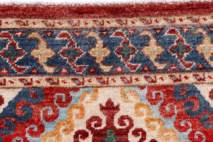 Multi Colored Kazak 4' x 6' - No. 58055 - ALRUG Rug Store