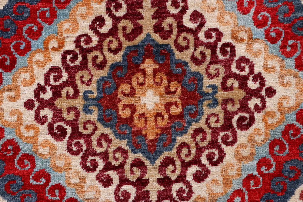 Multi Colored Kazak 4' x 6' - No. 58055 - ALRUG Rug Store