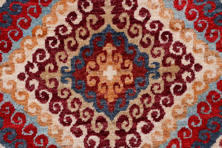 Multi Colored Kazak 4' x 6' - No. 58055 - ALRUG Rug Store