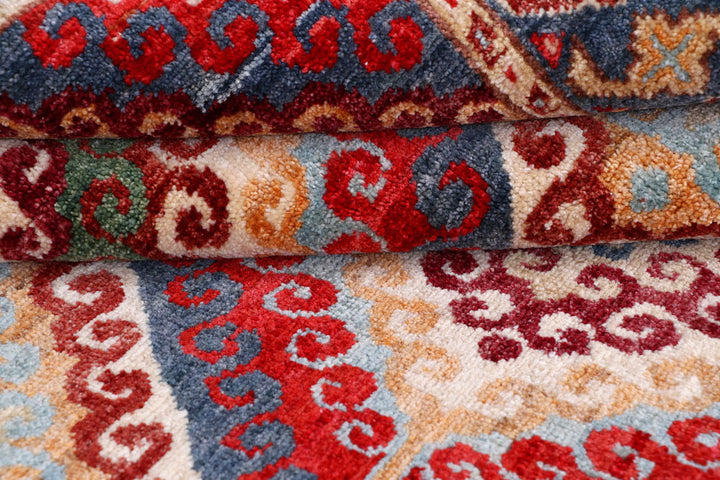 Multi Colored Kazak 4' x 6' - No. 58055 - ALRUG Rug Store