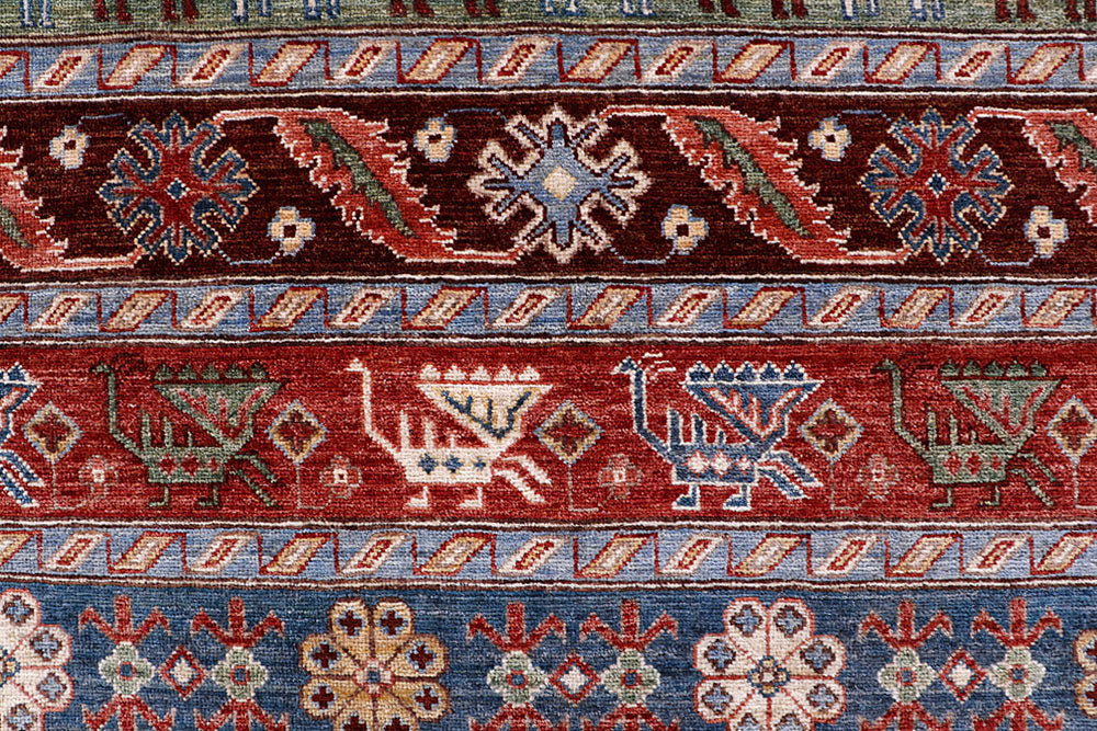 Multi Colored Kazak 3' 11 x 6' 1 - No. 58056 - ALRUG Rug Store