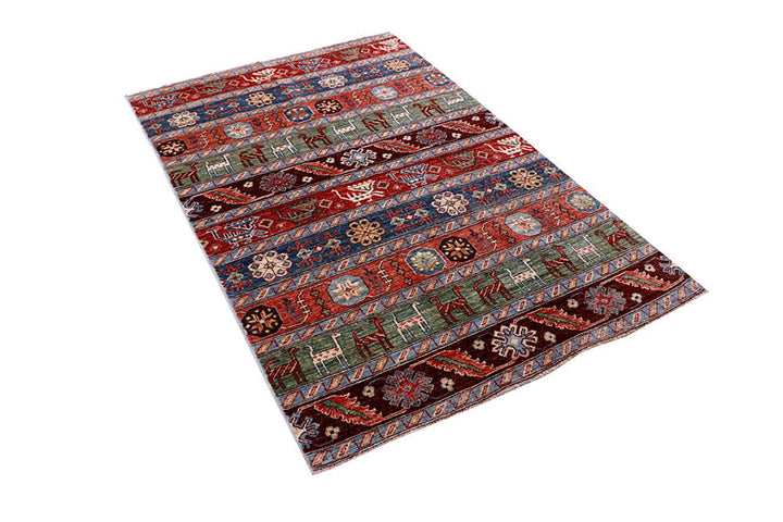 Multi Colored Kazak 3' 11 x 6' 1 - No. 58056 - ALRUG Rug Store