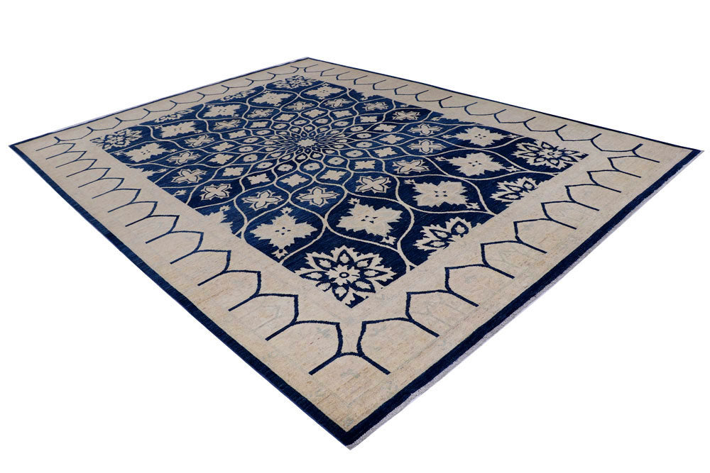 Midnight Blue Gombud 9' 1 x 12' 1 - No. 58074 - ALRUG Rug Store